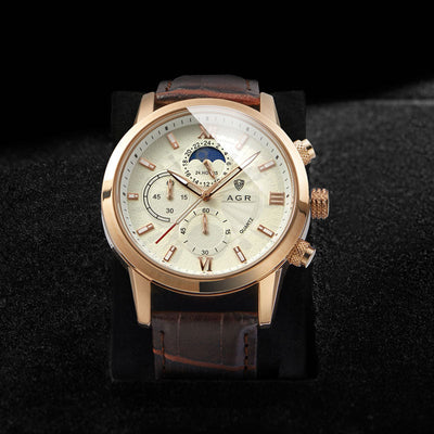 Sandro® | Πολυτελές Ρολόι Δερμάτινο με Κίνηση Quartz