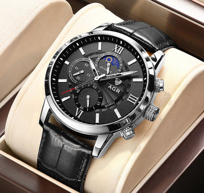 Sandro® | Πολυτελές Ρολόι Δερμάτινο με Κίνηση Quartz