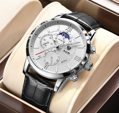 Sandro® | Πολυτελές Ρολόι Δερμάτινο με Κίνηση Quartz