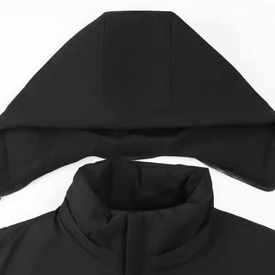 OzBold | Ανδρικό Χοντρό Μπουφάν Θερμικής Προστασίας με Κουκούλα