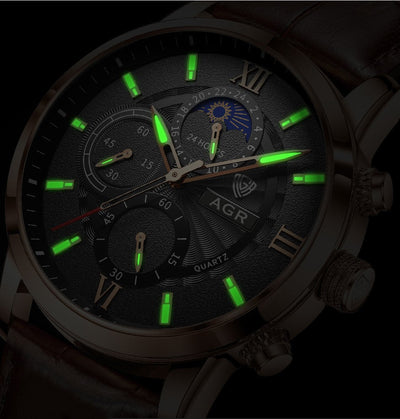 Sandro® | Πολυτελές Ρολόι Δερμάτινο με Κίνηση Quartz