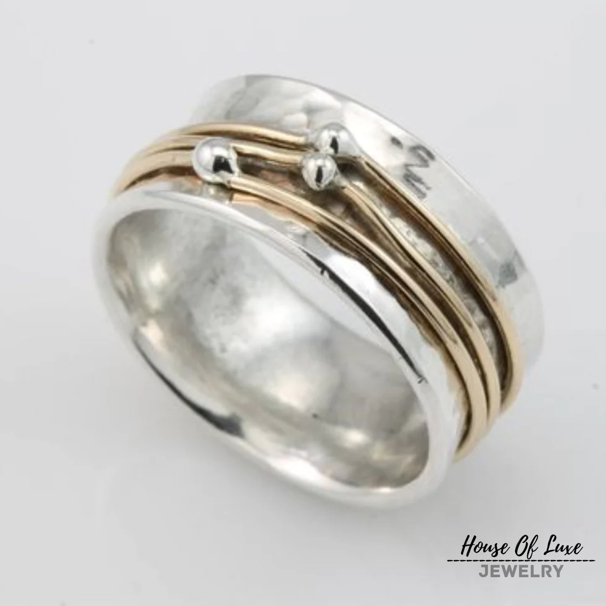 Thalia® | Shine Vintage Gold στρωμένος ασημένιος δακτύλιος