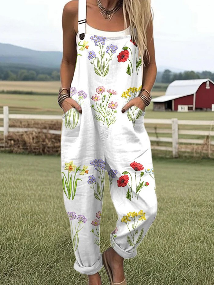 Elsa® | Vintage Floral Jumpsuit για γυναίκες - Άνετο στυλ & άνεση