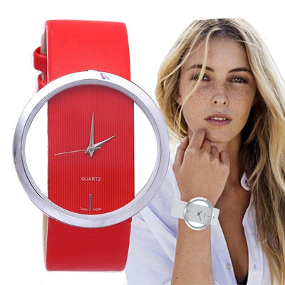 Rosa® | Ρολόι Quartz με Διαφανή και Κομψό Κουτί