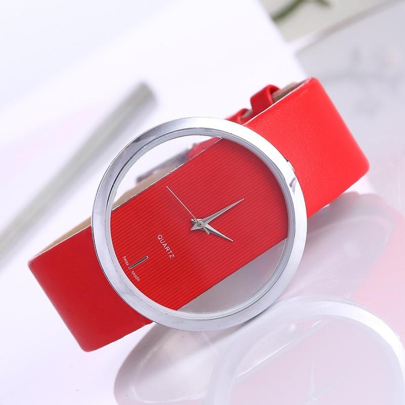 Rosa® | Ρολόι Quartz με Διαφανή και Κομψό Κουτί